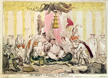 Der Hof in Brighton à la Chinesisch, 1816